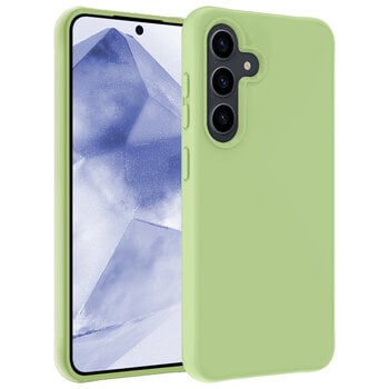 Betaalbare Hoesjes Samsung Galaxy A55 Hoesje Siliconen Hoes Case Cover - Groen