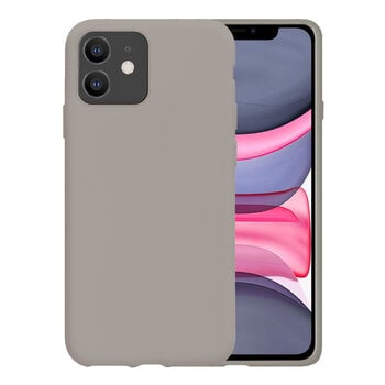 Betaalbare Hoesjes iPhone 11 Hoesje Siliconen Hoes Case Cover - Grijs