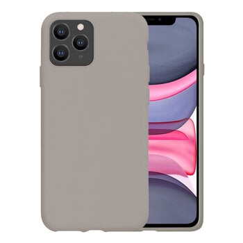 Betaalbare Hoesjes iPhone 11 Pro Hoesje Siliconen Hoes Case Cover - Grijs