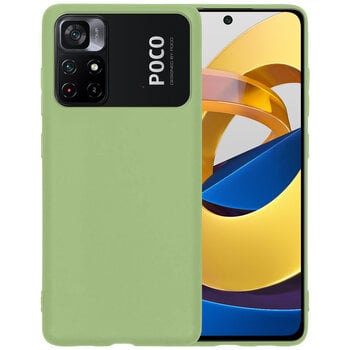 Betaalbare Hoesjes Xiaomi Poco M4 Pro 5G Hoesje Siliconen Hoes Case Cover - Groen