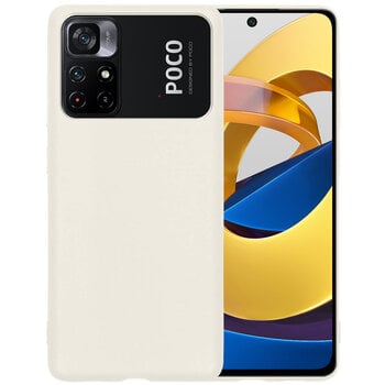 Betaalbare Hoesjes Xiaomi Poco M4 Pro 5G Hoesje Siliconen Hoes Case Cover - Wit