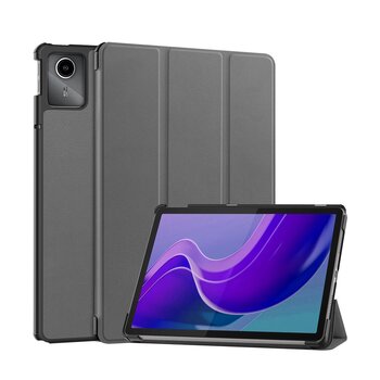 Betaalbare Hoesjes Lenovo Tab M11 Hoesje Book Case - Grijs