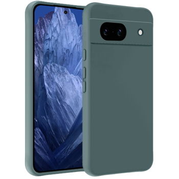 Betaalbare Hoesjes Google Pixel 8a Hoesje Siliconen Hoes Case Cover - Donkergroen