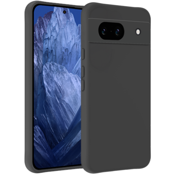 Betaalbare Hoesjes Google Pixel 8a Hoesje Siliconen Hoes Case Cover - Zwart