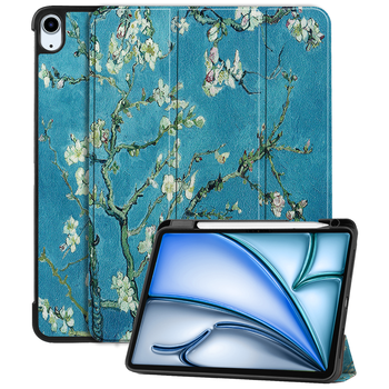 Betaalbare Hoesjes iPad Air 6 13 (2024) Hoesje Book Case - Bloesem