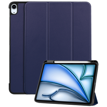 Betaalbare Hoesjes iPad Air 6 13 (2024) Hoesje Book Case - Donkerblauw