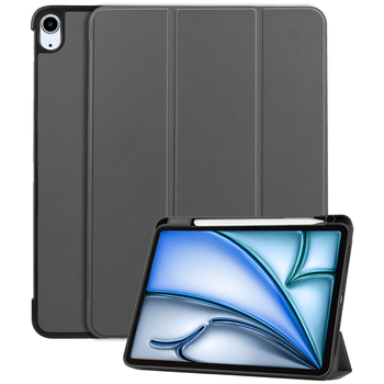 Betaalbare Hoesjes iPad Air 6 13 (2024) Hoesje Book Case - Grijs