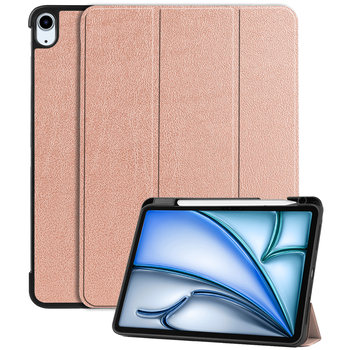 Betaalbare Hoesjes iPad Air 6 13 (2024) Hoesje Book Case - Rose goud