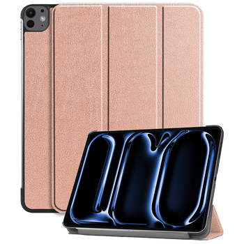 Betaalbare Hoesjes iPad Pro 13 (2024) Hoesje Book Case - Rose goud