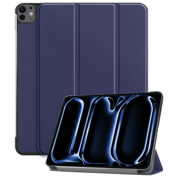 Betaalbare Hoesjes iPad Pro 13 (2024) Hoesje Book Case - Donkerblauw