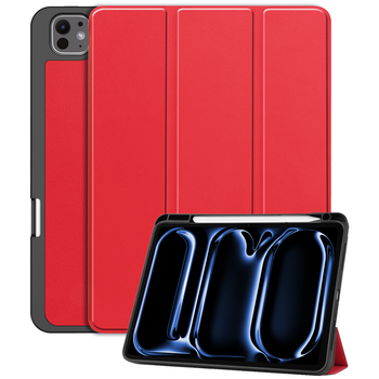 Betaalbare Hoesjes iPad Pro 11 (2024) Hoesje Book Case - Rood