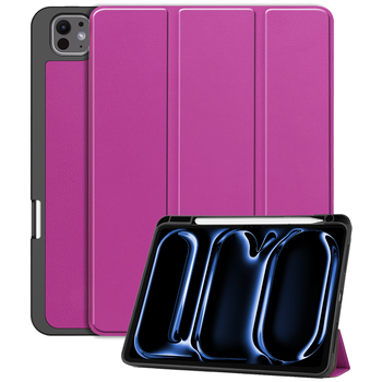 Betaalbare Hoesjes iPad Pro 11 (2024) Hoesje Book Case - Paars