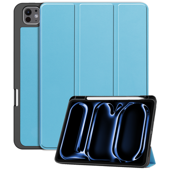 Betaalbare Hoesjes iPad Pro 11 (2024) Hoesje Book Case - Lichtblauw