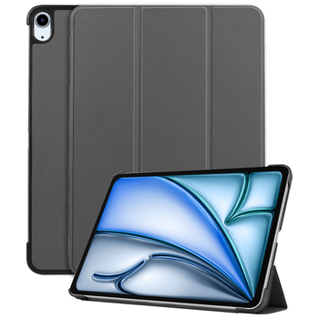 Betaalbare Hoesjes iPad Air 6 13 (2024) Hoesje Book Case - Grijs