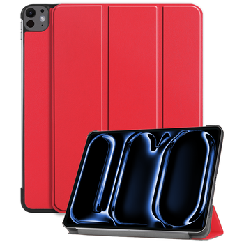 Betaalbare Hoesjes iPad Pro 11 (2024) Hoesje Book Case - Rood