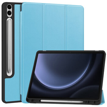 Betaalbare Hoesjes Samsung Galaxy Tab S9 FE Plus Hoesje Book Case - Lichtblauw