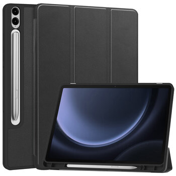 Betaalbare Hoesjes Samsung Galaxy Tab S9 FE Plus Hoesje Book Case - Zwart