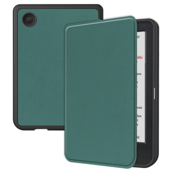 Betaalbare Hoesjes Kobo Clara Colour Hoesje Book Case - Donkergroen