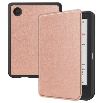 Betaalbare Hoesjes Kobo Clara Colour Hoesje Book Case - Rosé Goud