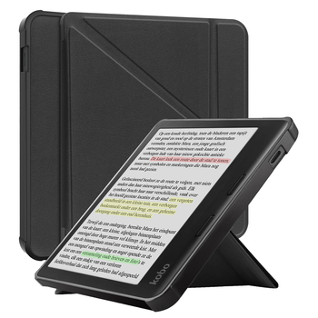 Betaalbare Hoesjes Kobo Libra Colour Hoesje Book Case - Zwart