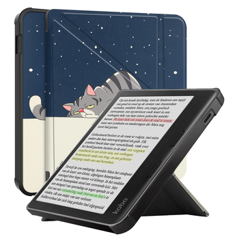 Betaalbare Hoesjes Kobo Libra Colour Hoesje Book Case - Kat