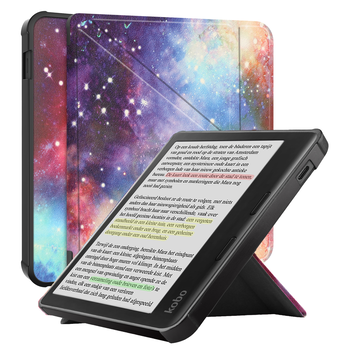 Betaalbare Hoesjes Kobo Libra Colour Hoesje Book Case - Galaxy