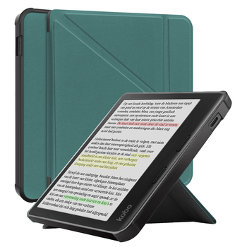 Betaalbare Hoesjes Kobo Libra Colour Hoesje Book Case - Donkergroen