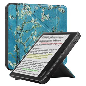 Betaalbare Hoesjes Kobo Libra Colour Hoesje Book Case - Bloesem