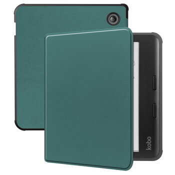 Betaalbare Hoesjes Kobo Libra Colour Hoesje Book Case - Donkergroen