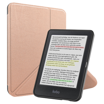 Betaalbare Hoesjes Kobo Clara Colour Hoesje Book Case - Rosé Goud