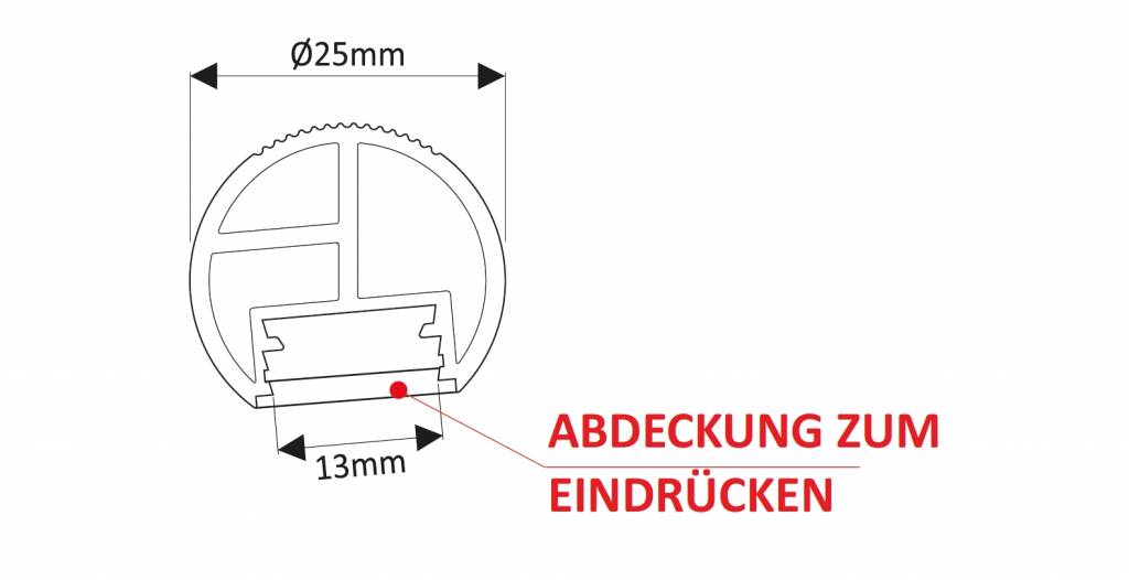 Aluprofil für Schränke - Ersatz für Kleiderstange