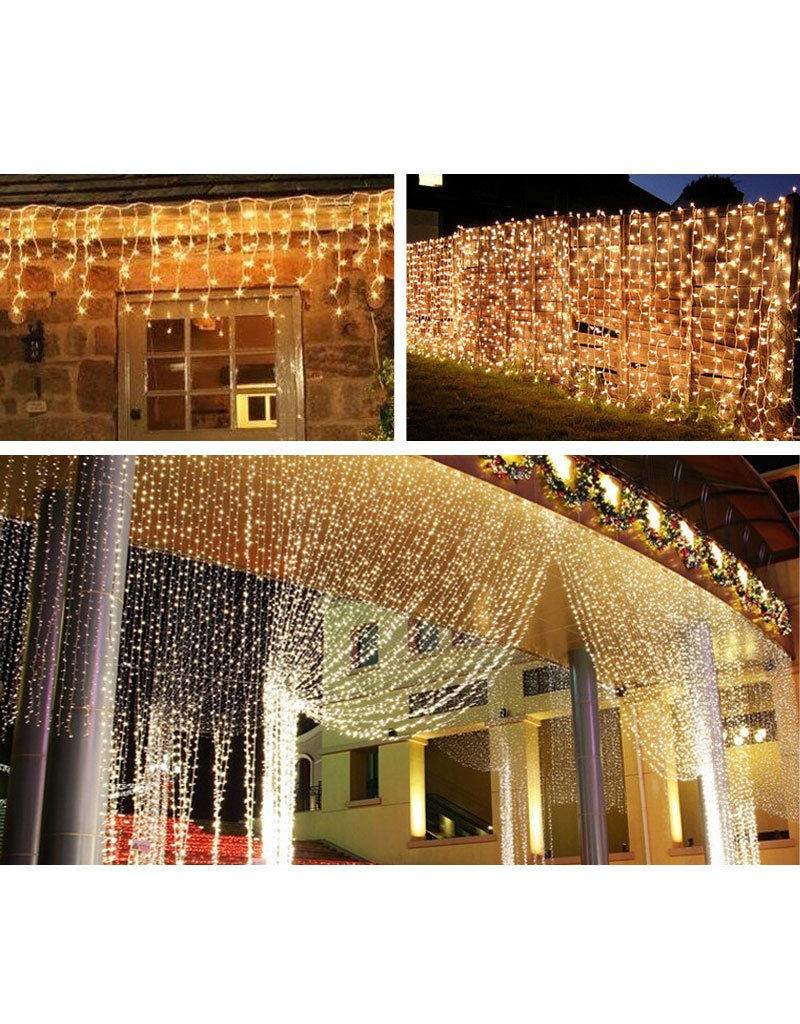 3x6m LED Lichtervorhang, 8 Modi, Lichterkette mit 594 LEDs, Verbindbar