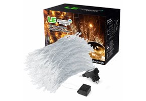 3x6m LED Lichtervorhang, 8 Modi, Lichterkette mit 594 LEDs, Verbindbar, Warmweiß