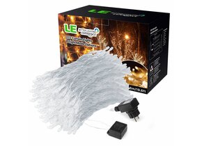 3x6m LED Lichtervorhang, 8 Modi, Lichterkette mit 594 LEDs, Verbindbar, Warmweiß