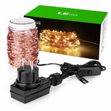 22M LED Kupferdraht Lichterkette mit Schalter, 200er LEDs, Wasserdicht Warmweiß