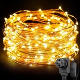 22M LED Kupferdraht Lichterkette mit Schalter, 200er LEDs, Wasserdicht Warmweiß