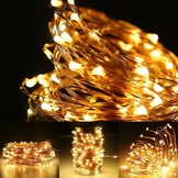 22M LED Kupferdraht Lichterkette mit Schalter, 200er LEDs, Wasserdicht Warmweiß
