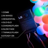 100er LED Kugel Lichterkette, 10M Mehrfarbig, 8 Modi mit Memory-Funktion, Innen/ Außen, RGB