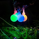 100er LED Kugel Lichterkette, 10M Mehrfarbig, 8 Modi mit Memory-Funktion, Innen/ Außen, RGB