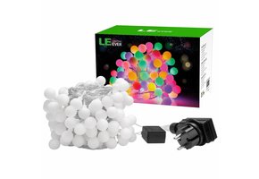 100er LED Kugel Lichterkette, 10M Mehrfarbig, 8 Modi mit Memory-Funktion, Innen/ Außen, RGB
