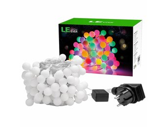 100er LED Kugel Lichterkette, 10M Mehrfarbig, 8 Modi mit Memory-Funktion, Innen/ Außen, RGB