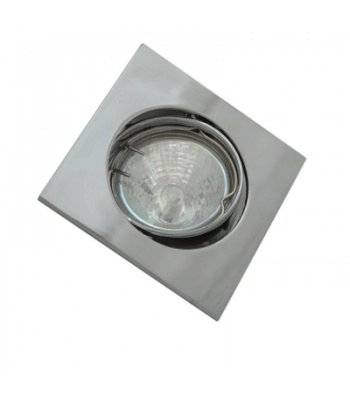 Einbaurahmen für LED MR16/GU10 Quadratisch Schwenkbar Chrom