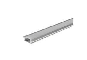 LED Aluminium Profil Einbau eloxiert 1m SET