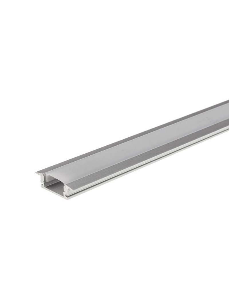 LED Aluminium Profil Einbau eloxiert 1m SET