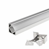 LED Aluminium Profil 45° eloxiert 1m SET