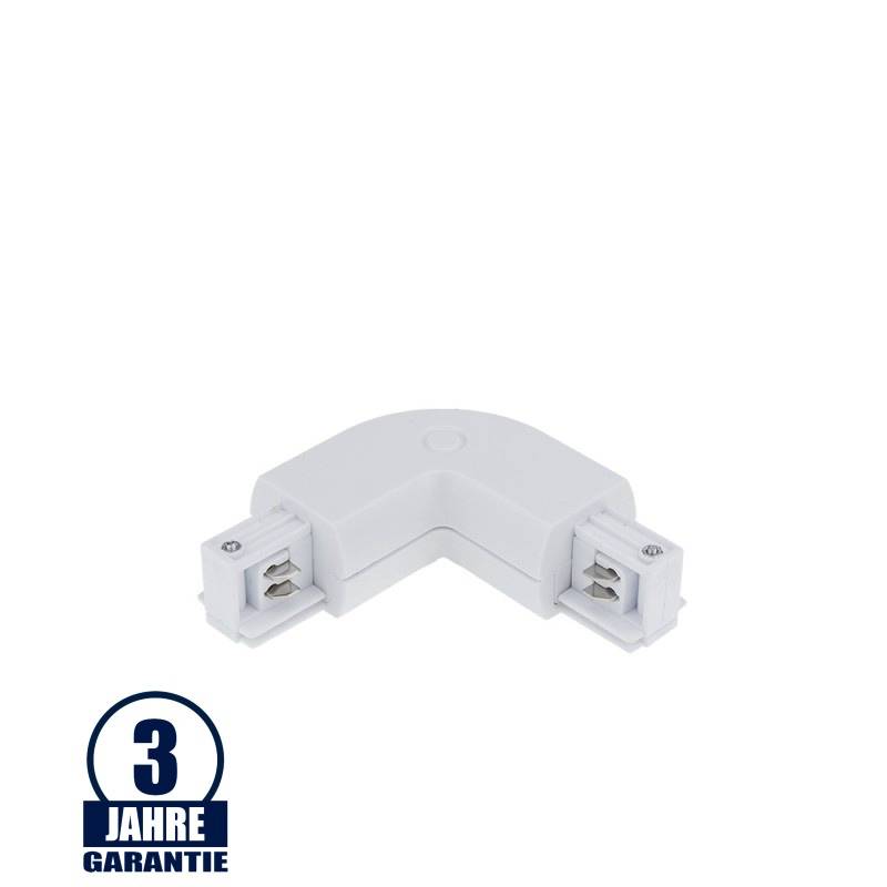 L-Verbinder für 3Ph. Stromschiene Professional Weiß