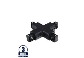 Kreuz-Verbinder für 3Ph. Stromschiene Professional Schwarz