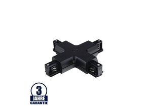 Kreuz-Verbinder für 3Ph. Stromschiene Professional Schwarz