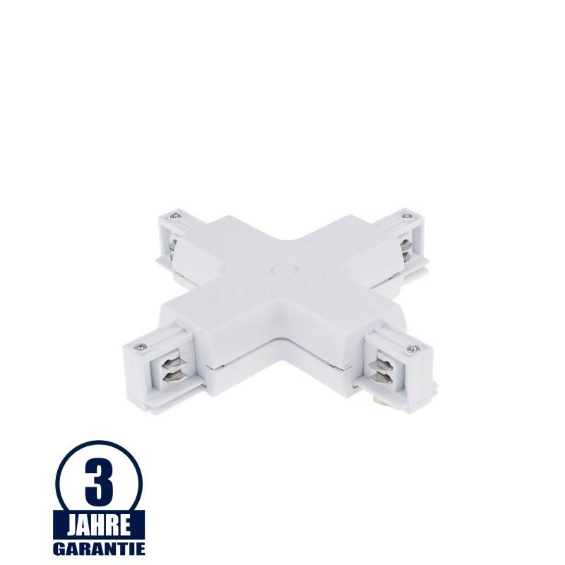Kreuz-Verbinder für 3Ph. Stromschiene Professional Weiß