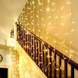 USB Lichterkette LED Lichtervorhang 300 LEDs 8 Modi 3m * 3m IP44
